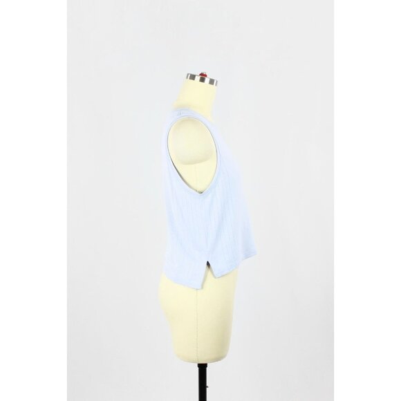 LULULEMON Train To Be Blue Linen Mesh Cropped Muscle Tank, Size 6 - Picture 7 of 15